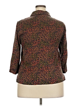Unbranded 3/4 Sleeve Button-Down Shirt (view 2)