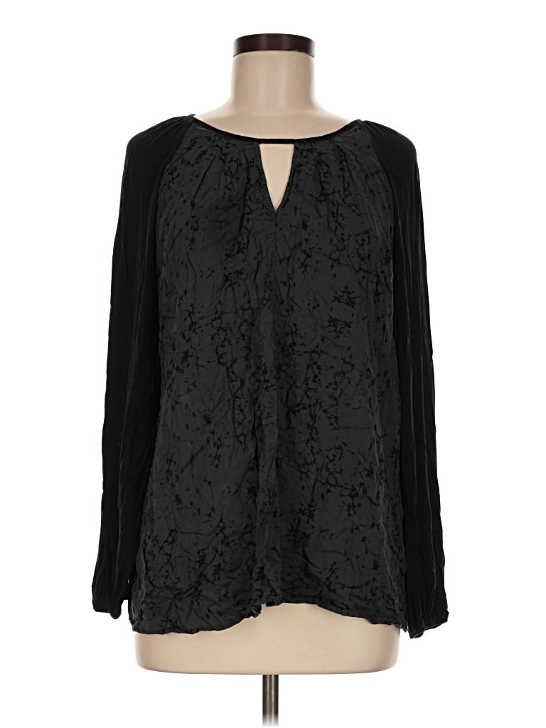 Pre-owned Tracy Reese Long Sleeve Blouse In Black