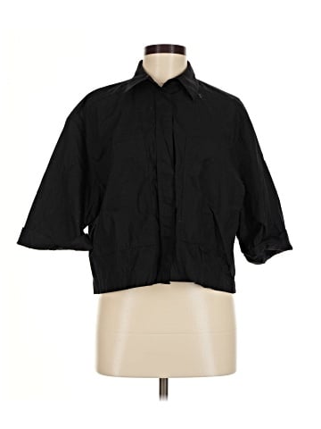 Zara 3/4 Sleeve Button-Down Shirt (view 1)
