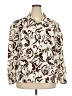 Judy Bond 100% Polyester Paisley Ivory Long Sleeve Blouse Size 22 - photo 1
