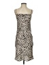 Krisa Animal Print Tan Cocktail Dress Size XS - photo 1