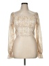 Mi ami 100% Polyester Gold Long Sleeve Blouse Size XL - photo 1