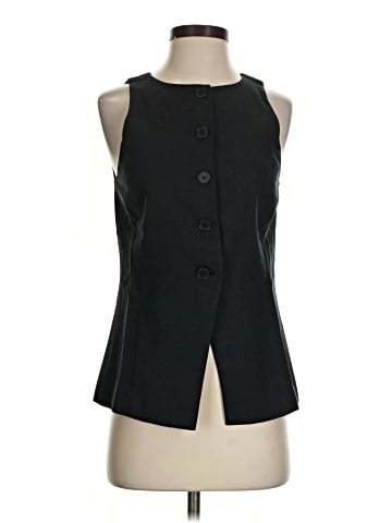 Madewell Crewneck Cutaway Vest in Drapey Twill (view 1)