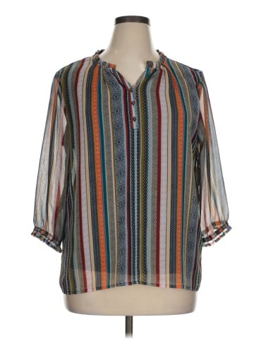 Christopher & Banks 3/4 Sleeve Blouse (view 1)
