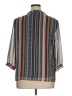 Christopher & Banks 100% Polyester Stripes Gray Ivory 3/4 Sleeve Blouse Size XL (petite) - photo 2