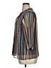 Christopher & Banks 100% Polyester Stripes Gray Ivory 3/4 Sleeve Blouse Size XL (petite) - photo 5