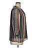 Christopher & Banks 100% Polyester Stripes Gray Ivory 3/4 Sleeve Blouse Size XL (petite) - photo 4
