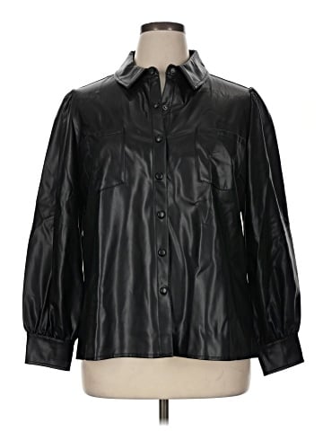 G by Giuliana Rancic 3/4 Sleeve Button-Down Shirt (view 1)