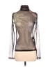 MSGM 100% Polyester Silver Black Long Sleeve Top Size S - photo 1