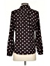 Ann Taylor LOFT Polka Dots Black Long Sleeve Blouse Size S (petite) - photo 2