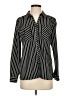 NY Collection Stripes Black Long Sleeve Blouse Size S - photo 1