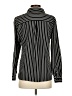 NY Collection Stripes Black Long Sleeve Blouse Size S - photo 2