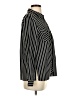 NY Collection Stripes Black Long Sleeve Blouse Size S - photo 4