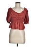 Mod On Trend Burgundy 3/4 Sleeve Blouse Size M - photo 1