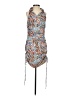 Unbranded 100% Polyester Paisley Blue Cocktail Dress Size XS (estimated) - photo 1