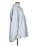 Easel Stripes Blue Long Sleeve Blouse Size L - photo 4