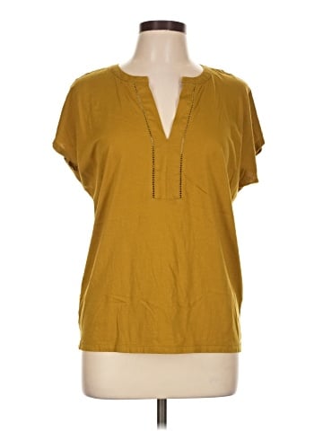 Ann Taylor LOFT Short Sleeve Henley (view 1)