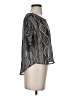 Imaginary Voyage Black 3/4 Sleeve Blouse Size XS - photo 4
