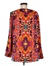 Ann Taylor LOFT 100% Polyester Orange Long Sleeve Blouse Size M - photo 2