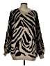 Show Me Your Mumu 100% Cotton Animal Print Tan Pullover Sweater Size L - photo 1