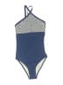 Moontide Chevron-herringbone Blue One Piece Swimsuit Size XS - photo 1