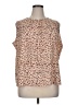 Tahari by ASL 100% Polyester Tan Sleeveless Blouse Size 16 - photo 1