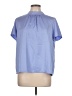 J.Crew 100% Polyester Blue Short Sleeve Blouse Size L - photo 1