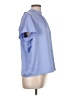 J.Crew 100% Polyester Blue Short Sleeve Blouse Size L - photo 4