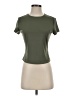 Bar III Green Short Sleeve Top Size S - photo 1