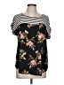 Rewind 100% Polyester Black Short Sleeve Top Size L - photo 1