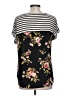 Rewind 100% Polyester Black Short Sleeve Top Size L - photo 2