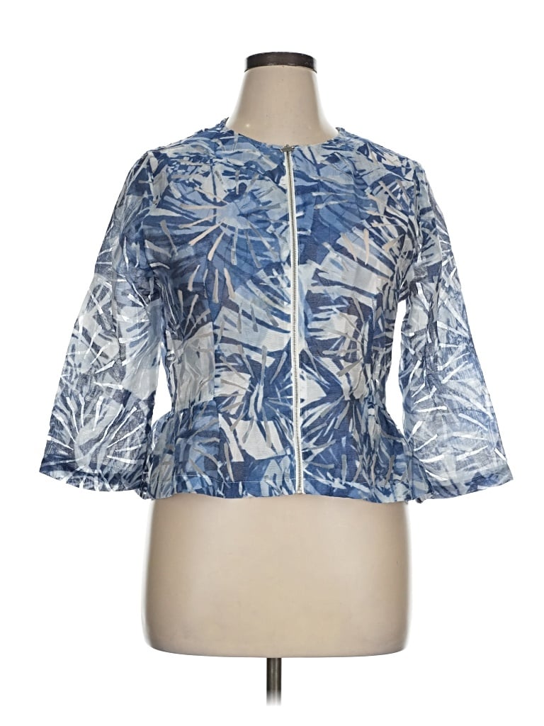 Pre-owned Ruby Rd. 3/4 Sleeve Blouse In Blue