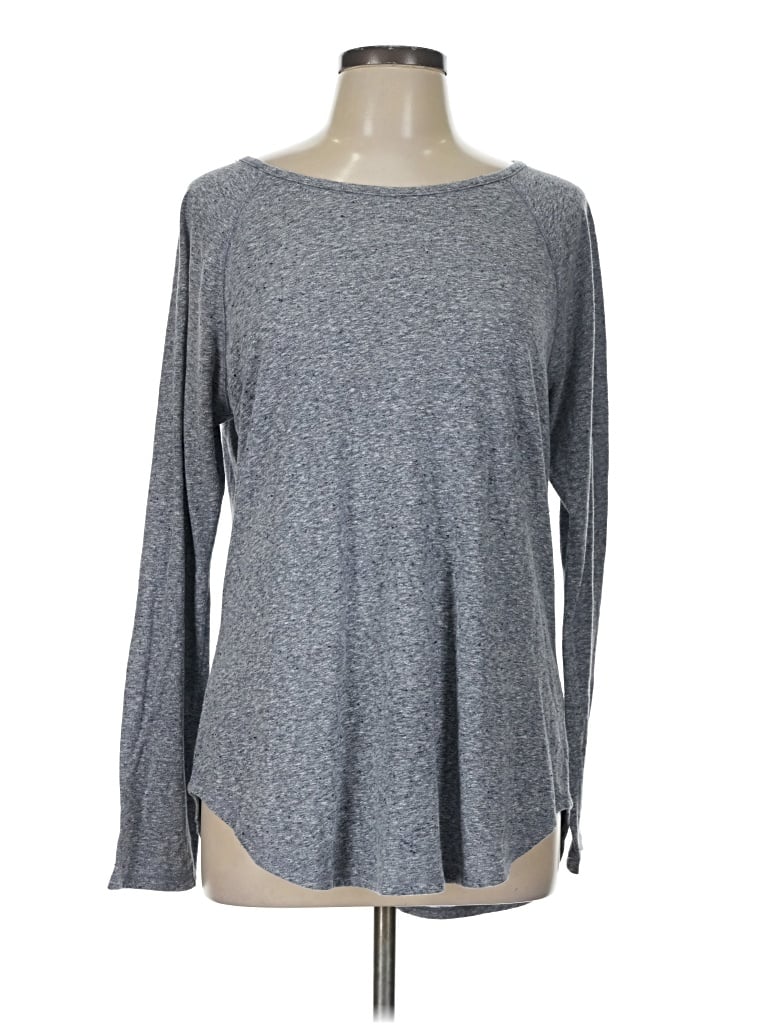 Pre-owned Athleta Long Sleeve T-shirt In Gray