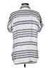 BeachLunchLounge Stripes Blue Gray Short Sleeve Blouse Size M - photo 2