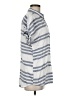 BeachLunchLounge Stripes Blue Gray Short Sleeve Blouse Size M - photo 4