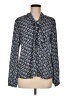 Ann Taylor LOFT 100% Polyester Blue Long Sleeve Blouse Size M - photo 1