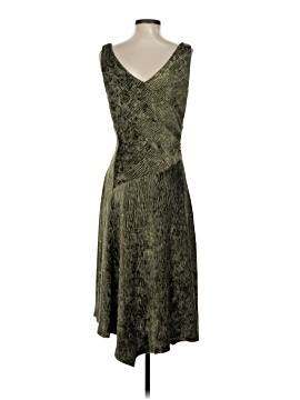 a line cotton women's dresses Classic 100% Cotton A-Line Dress with 3/4 Sleeves Heather Grey / Medium