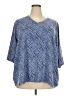 Catherines Blue 3/4 Sleeve Blouse Size 3X Petite - photo 1
