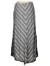 Chico's 100% Viscose Stripes Gray Casual Skirt Size Lg (2) - photo 2