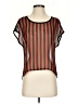 A'gaci 100% Polyester Orange Short Sleeve Blouse Size S - photo 1