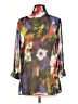 Fever 100% Polyester Floral Black 3/4 Sleeve Blouse Size M - photo 2