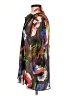 Fever 100% Polyester Floral Black 3/4 Sleeve Blouse Size M - photo 5