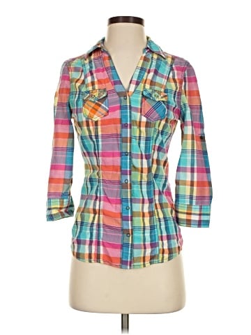Arizona Jean Company 3/4 Sleeve Button-Down Shirt (view 1)
