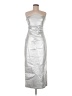 Unbranded 100% Polyester Metallic Silver Cocktail Dress Size M - photo 1