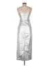 Unbranded 100% Polyester Metallic Silver Cocktail Dress Size M - photo 2