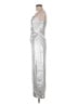 Unbranded 100% Polyester Metallic Silver Cocktail Dress Size M - photo 5