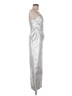 Unbranded 100% Polyester Metallic Silver Cocktail Dress Size M - photo 4
