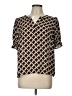 DR2 100% Polyester Black Short Sleeve Blouse Size L - photo 1