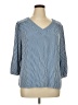 St. John's Bay 100% Rayon Blue 3/4 Sleeve Blouse Size 0X - photo 1