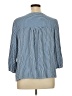 St. John's Bay 100% Rayon Blue 3/4 Sleeve Blouse Size 0X - photo 2